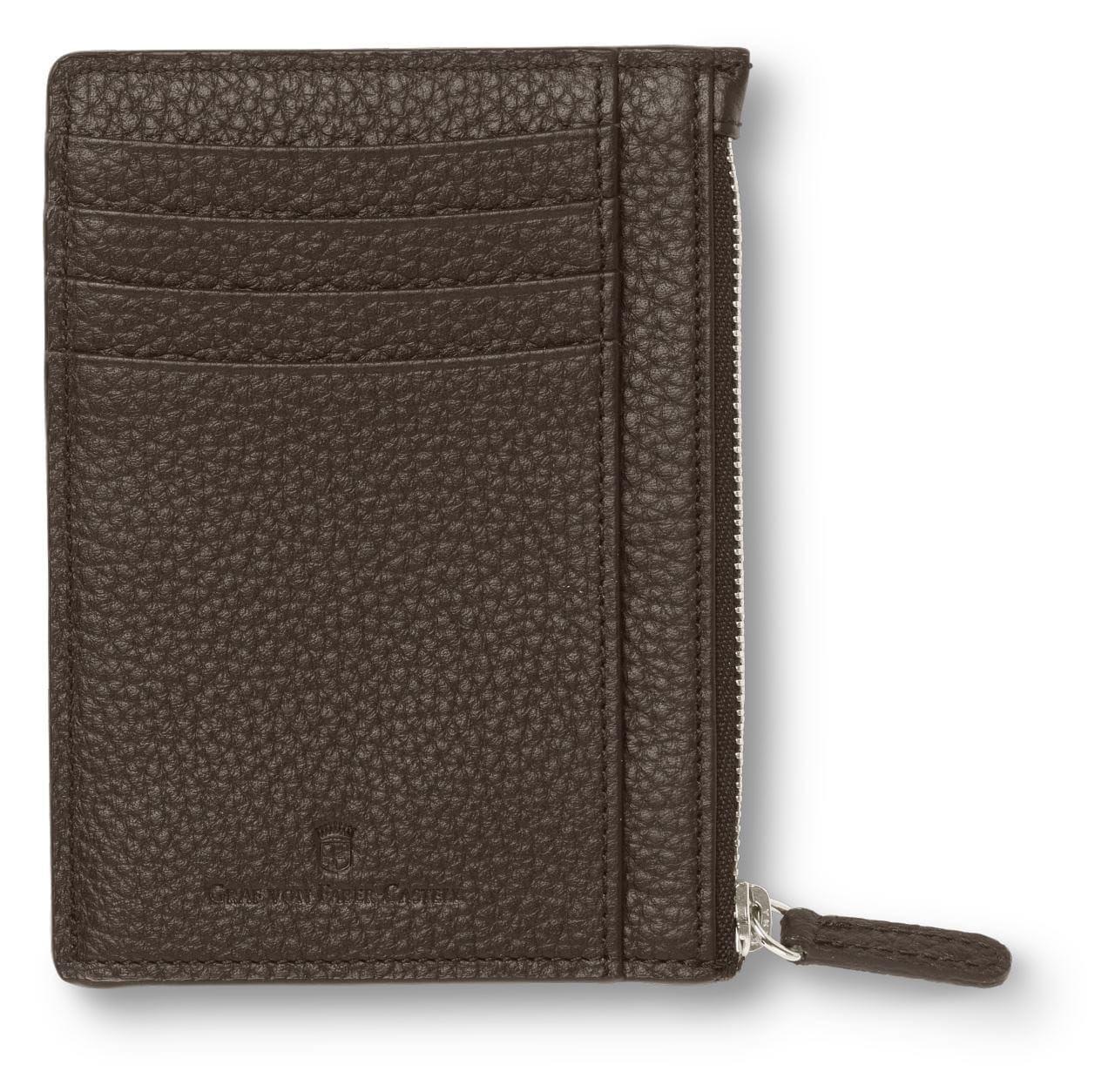 Graf-von-Faber-Castell - Credit card case with zipper Cashmere, dark brown