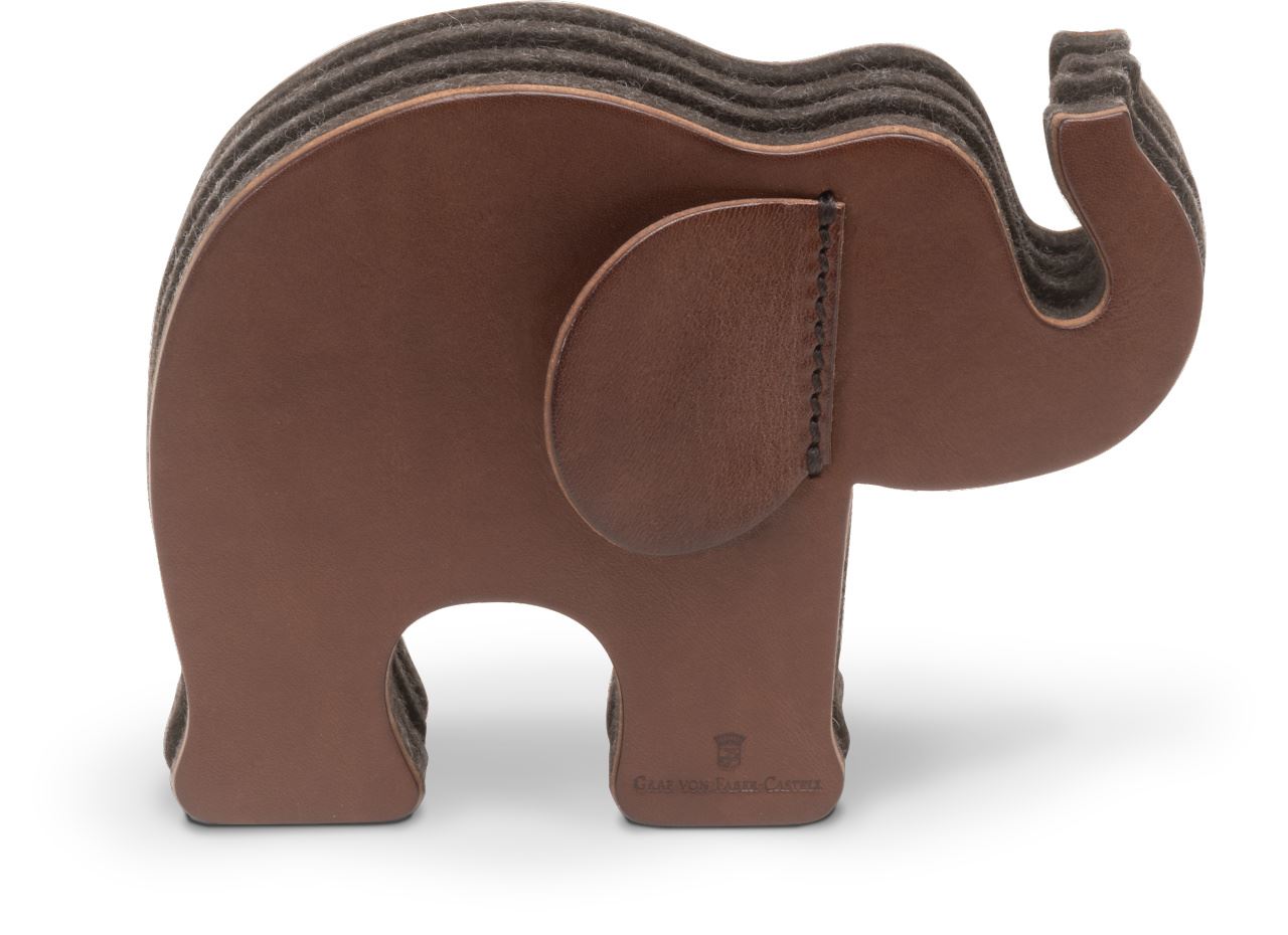 Graf-von-Faber-Castell - Pen holder Elephant Small, dark brown
