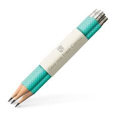 Graf-von-Faber-Castell - 3 pocket pencils Guilloche, Turquoise