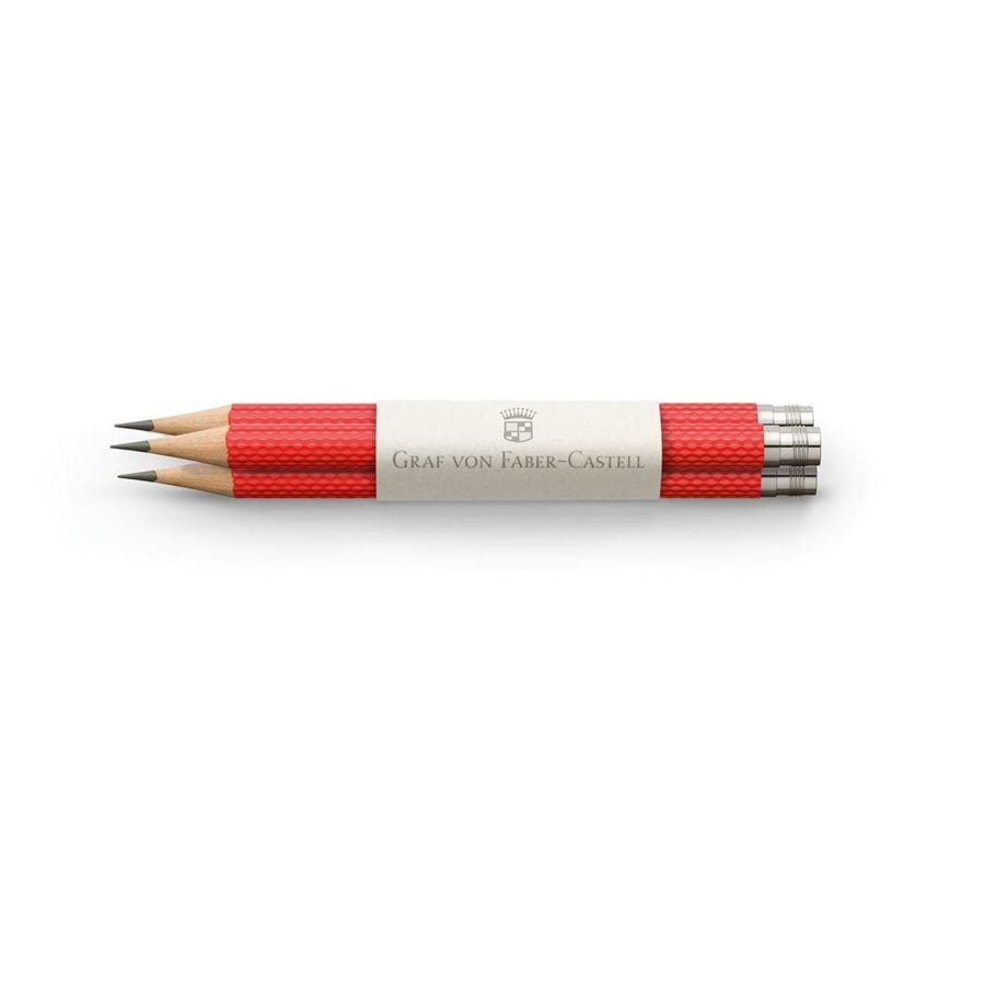 Graf-von-Faber-Castell - 3 spare pencils Perfect Pencil, India Red
