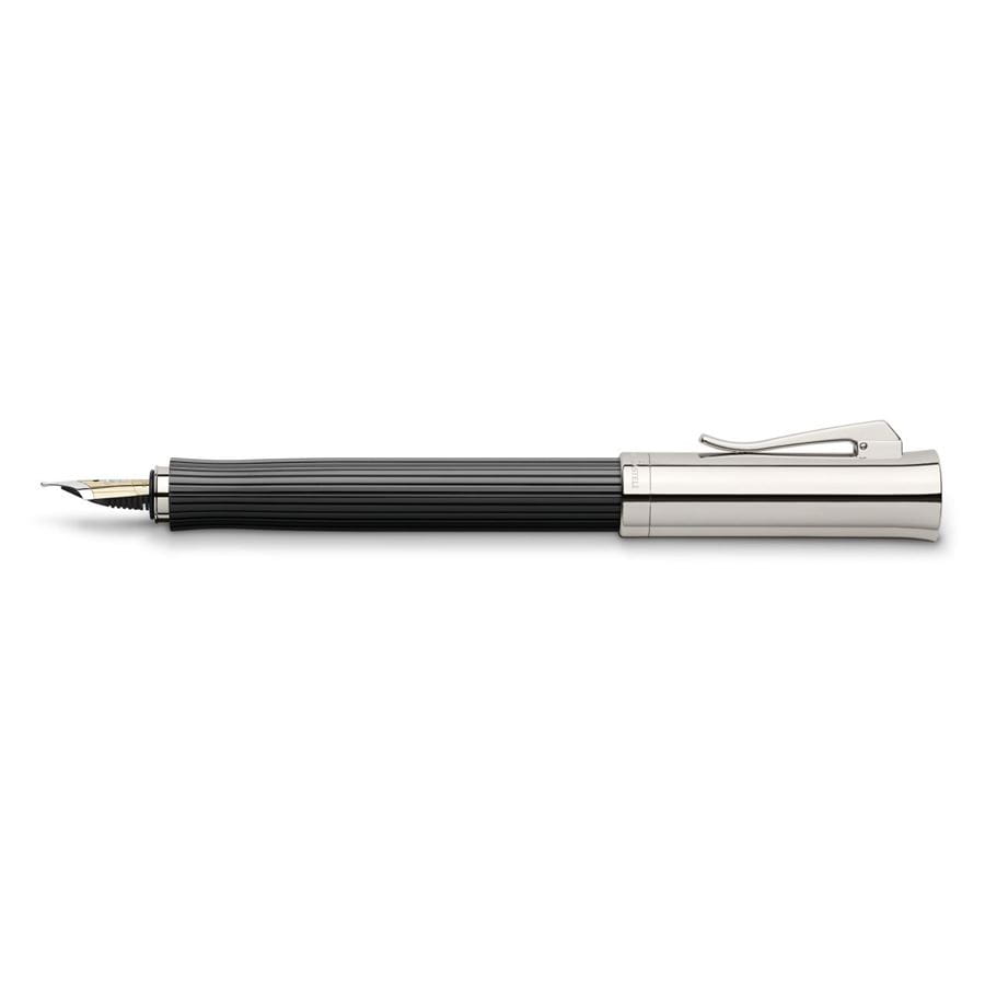 Graf-von-Faber-Castell - Fountain pen Intuition Platino fluted, black, Medium