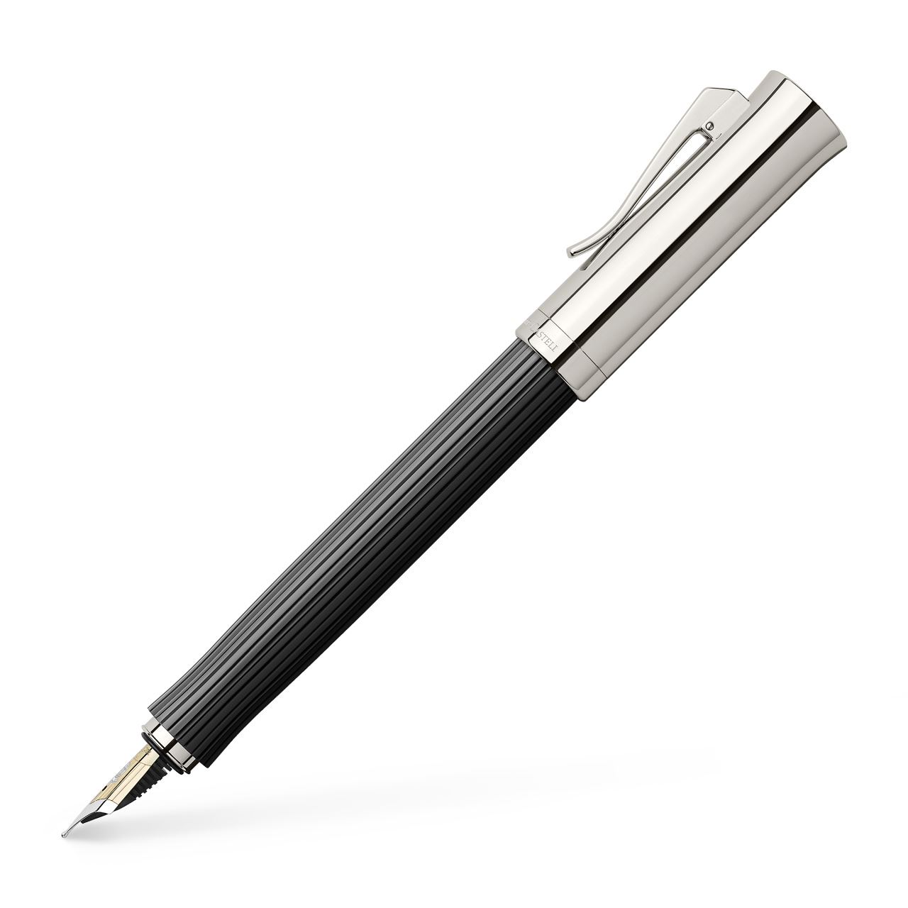 Graf-von-Faber-Castell - Fountain pen Intuition Platino fluted, black, Broad