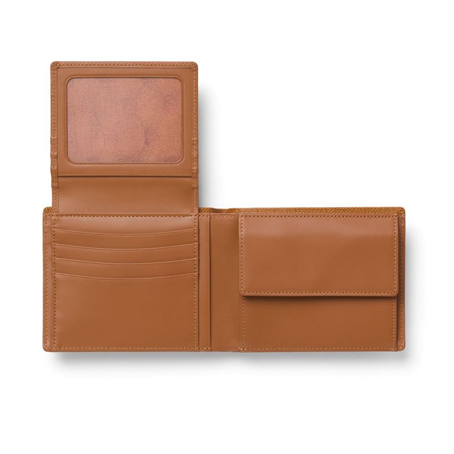 Graf-von-Faber-Castell - Wallet with flap Epsom Cognac